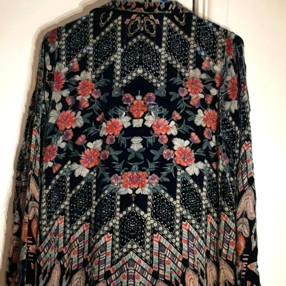 SOLD - Johnny Was Marami Burnout Velvet Dress Retail $298 Size XS - Picture 5 of 9